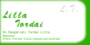 lilla tordai business card